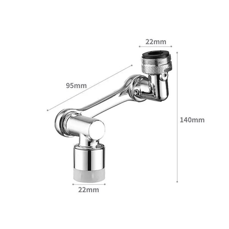 1080 Degree Rotatable Faucet Universal Rotating Extender 2 Patterns Multifunctional Spout Bubbler Faucet Extension Adapter