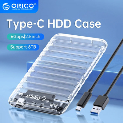 ORICO Transparent HDD Case SATA to USB 3.0 Hard Drive Case External 2.5'' HDD Enclosure for HDD SSD Disk Case Box Support UASP