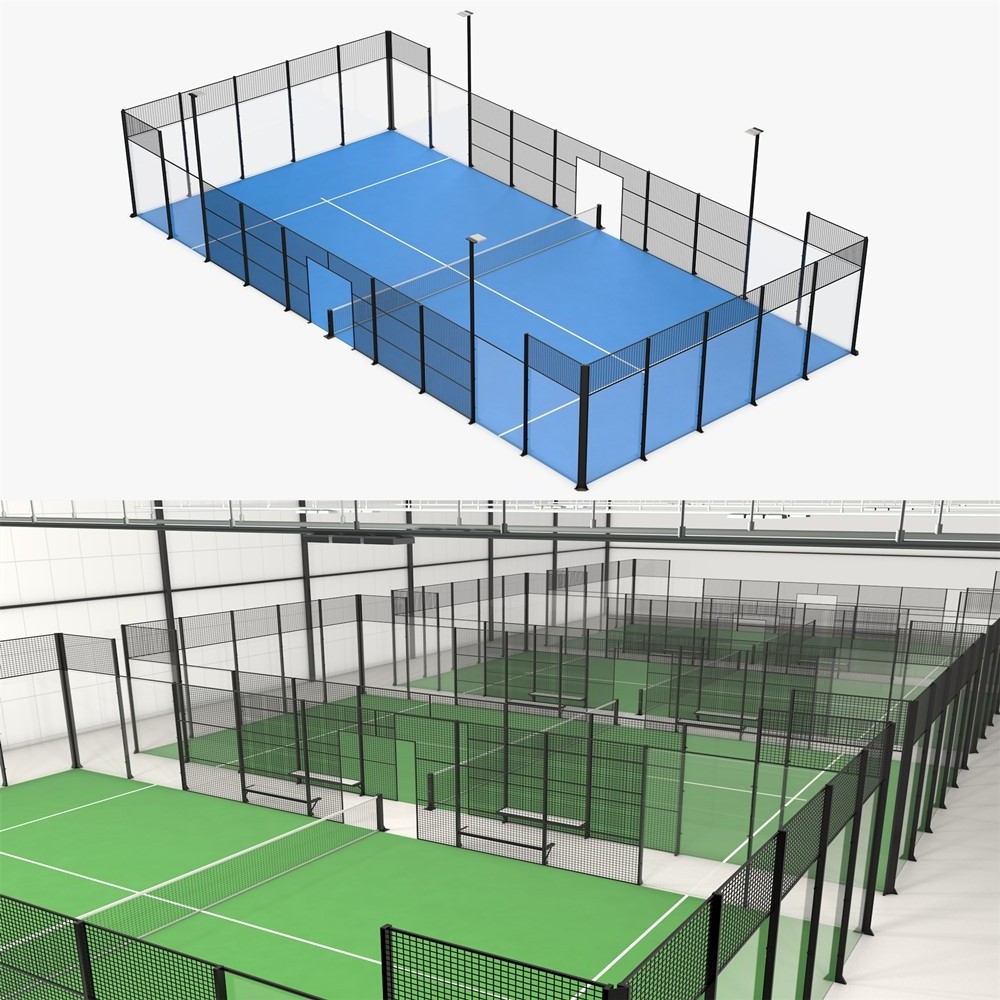 Haoran Factory-Made Artificial Grass Paddle Tennis Court Equipment Panorama Court for Grass Padel Tennis