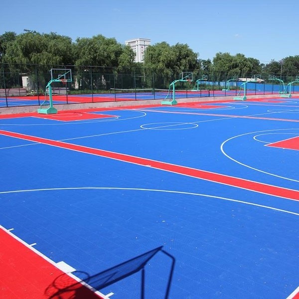 Portable Modular Tennis & Volleyball Court Flooring Suspended Assembly Design with Durable Plastic Surface