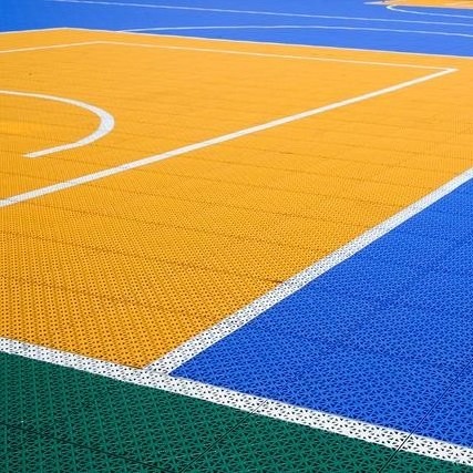 Portable Modular Tennis & Volleyball Court Flooring Suspended Assembly Design with Durable Plastic Surface