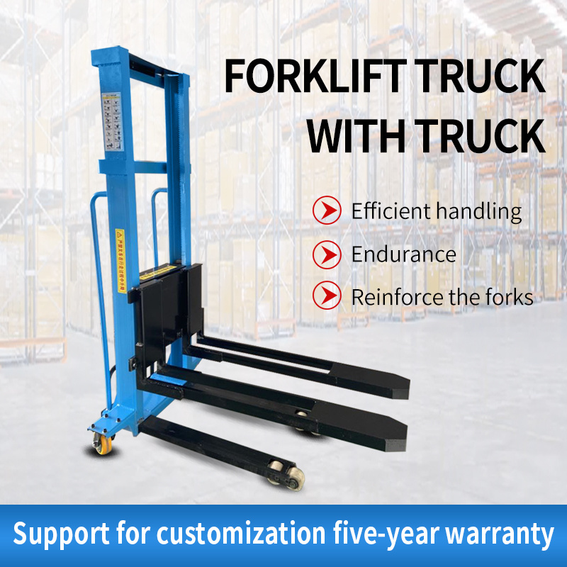 Portable electric forklift with fully automatic lifting and lowering self climbing truck handling truck stacking truck