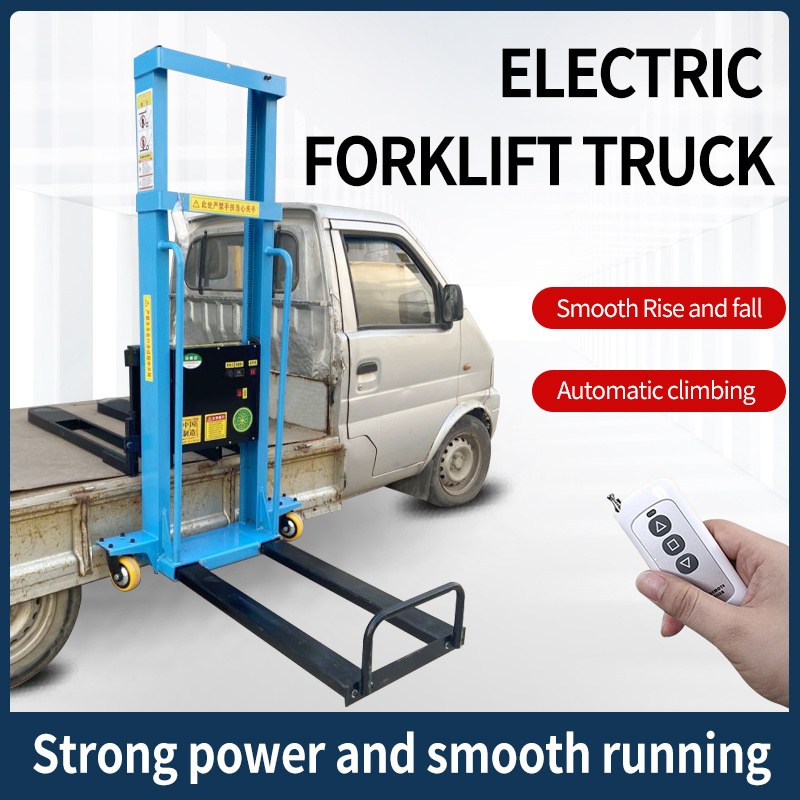 Portable electric forklift with one ton handling truck fully electric hydraulic unloading climbing machine