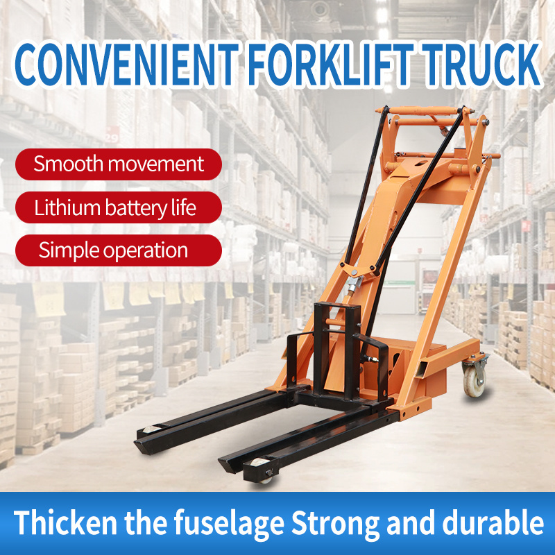 Portable electric forklift 500kg small electric forklift oil drum handling truck electric lifting and unloading truck