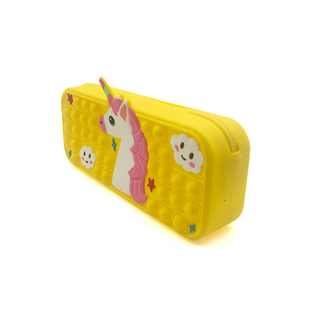 New Design Release Pressure Multifunctional Large Capacity Stationery Storage Box Push Pull Silicone Pencil Case