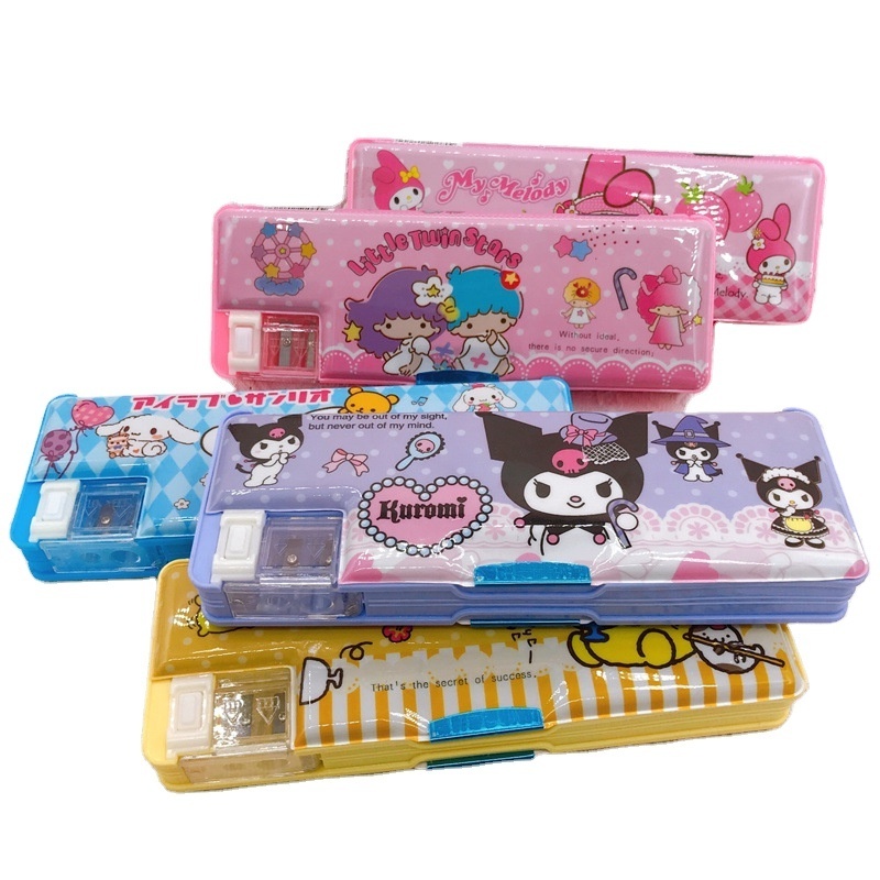 Children's Student Multifunctional Pencil Case With Pencil Sharpener Sanrio Double-sided Pen Case Pencil Case