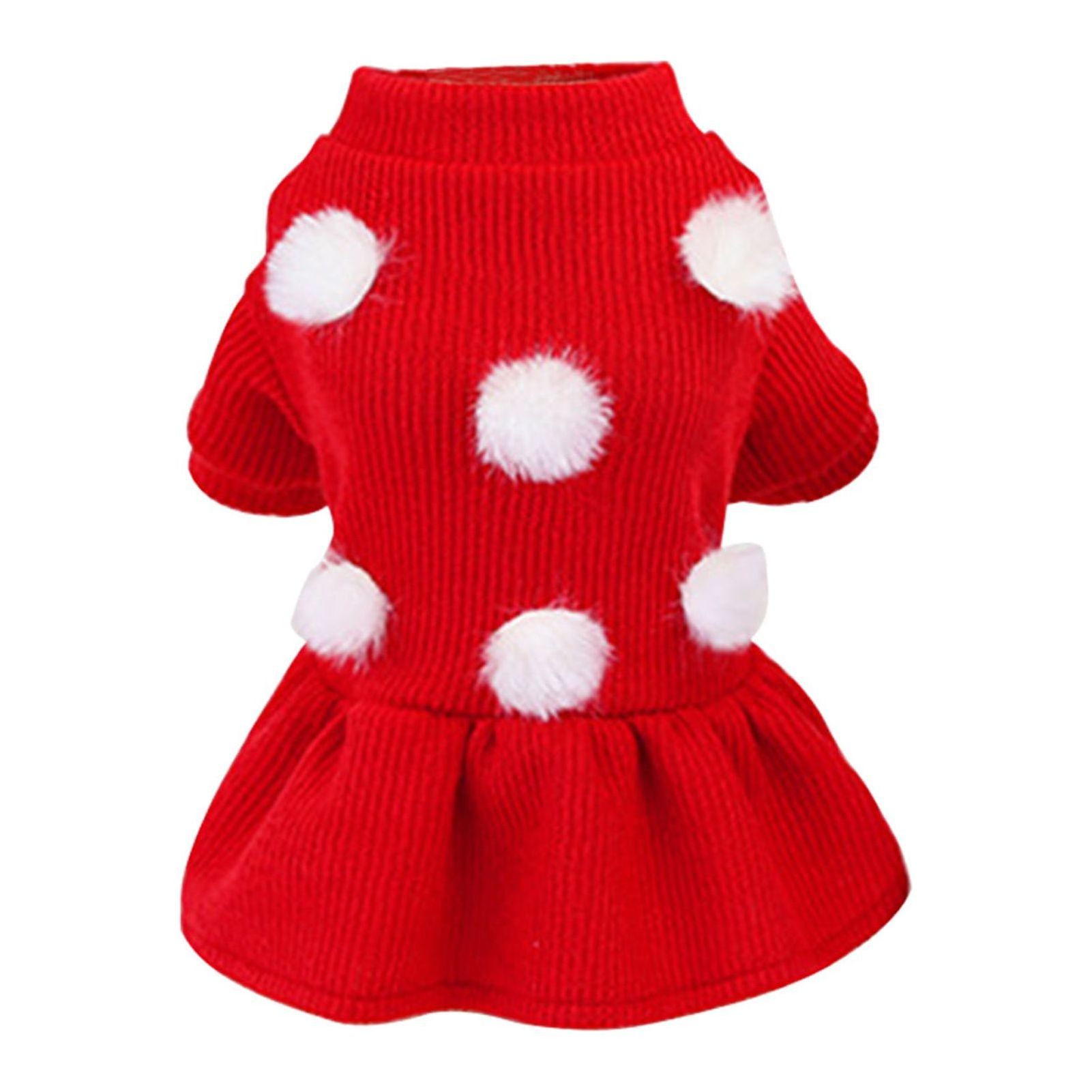 Small Winter Dog Dresses Warm Fleece Sweatshirt Pet Puppy Apparel for Chihuahua Yorkie Other Small Breeds Fall & Winter Outfit