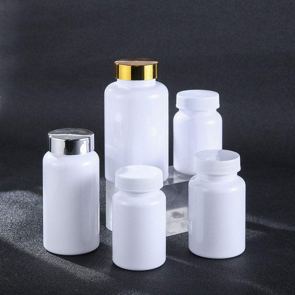 Medicine Plastic Packaging Child-proof PET White Pill Plastic Bottle Capsule Container Pill Bottle for Pharmaceutical