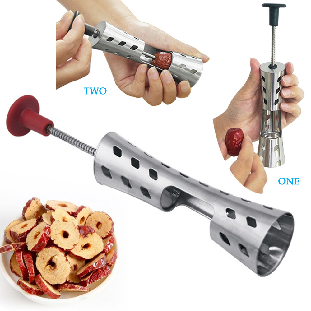 Durable Cherry Stoner Fruit Pit Corer Kitchen Tool 304 Stainless Steel Cherry Seed Remover Premium Cherry Pitter Remover Tool