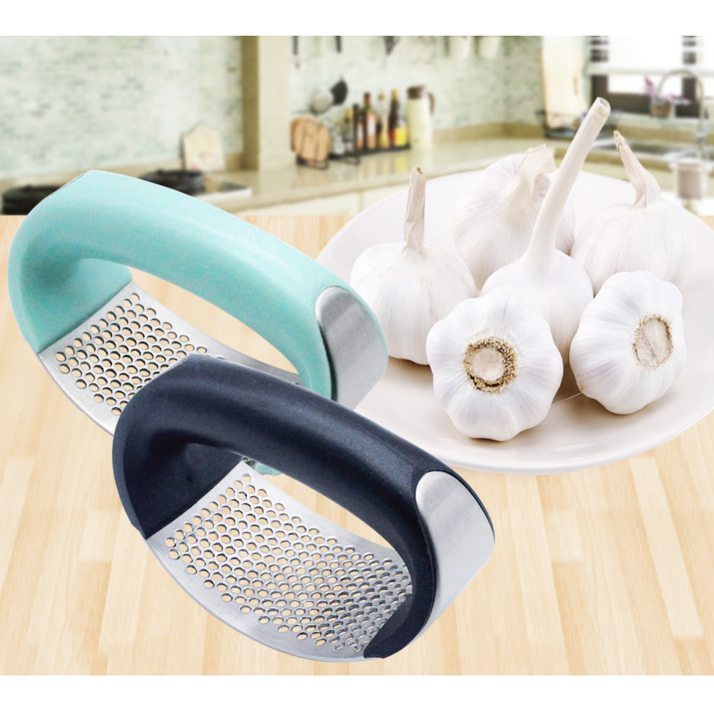 Hot Selling Garlic Press Rocker Garlic Press 2 in 1 Stainless Steel Professional Garlic Press Crusher Kitchen Accessories