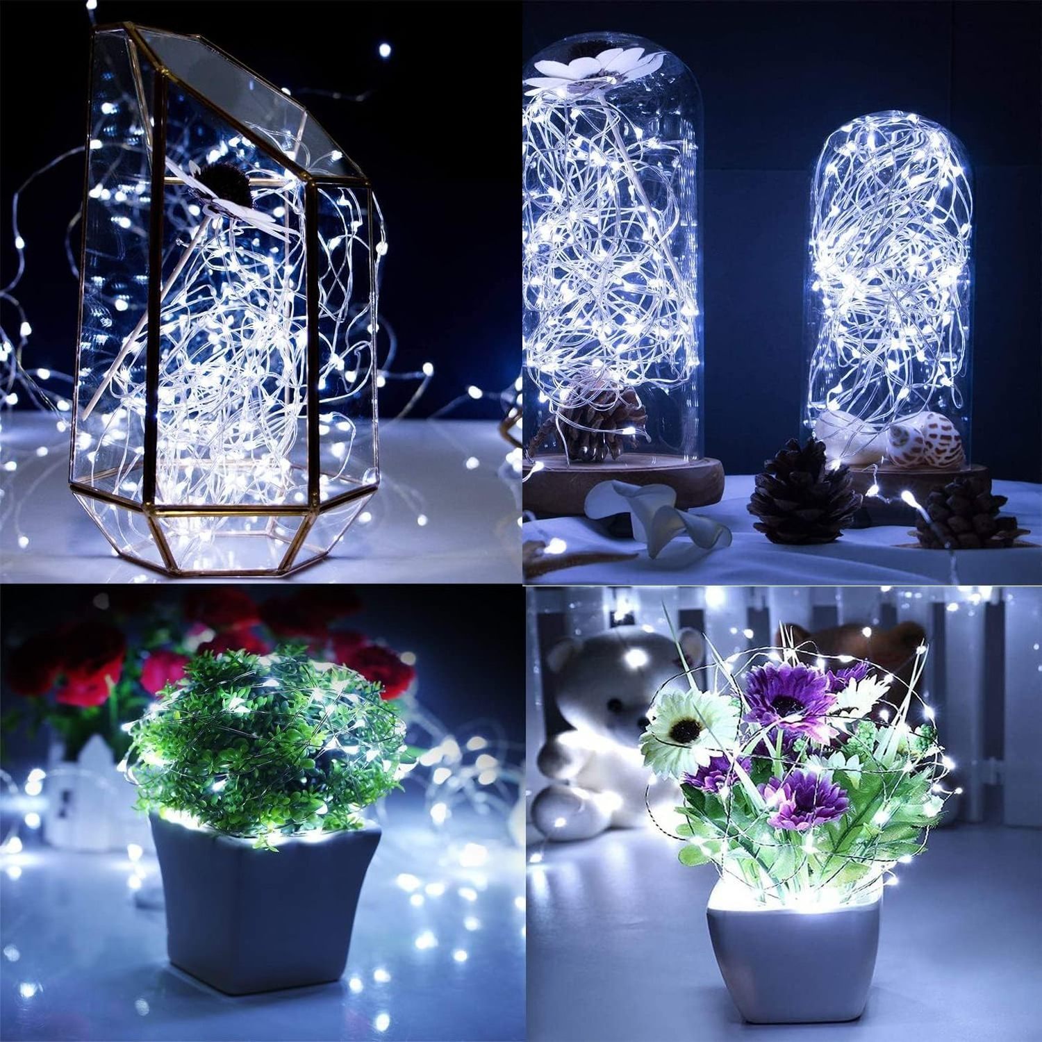 Waterproof Remote Control Fairy Lights Battery/USB Operated 8 Modes String Copper Wire LED String Lights For Holiday Decoration