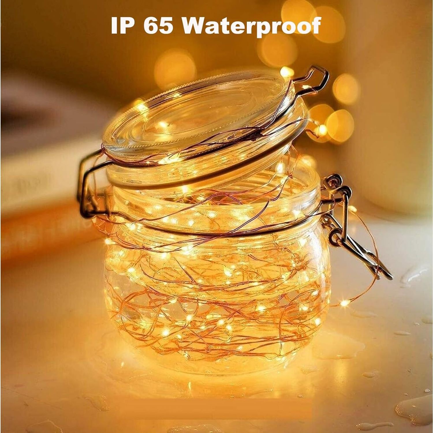 Waterproof Remote Control Fairy Lights Battery/USB Operated 8 Modes String Copper Wire LED String Lights For Holiday Decoration