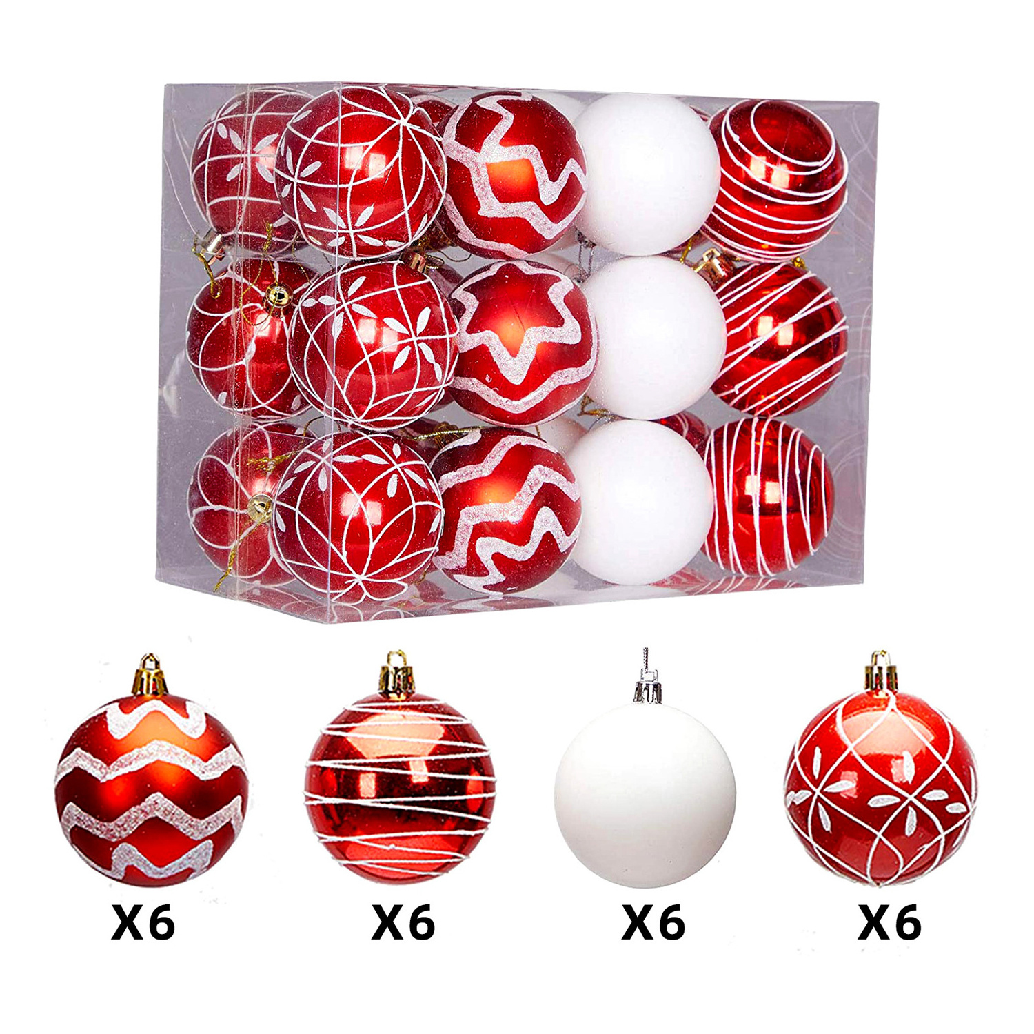 blow mold 6cm Plastic christmas Ball decorations for the xmas tree pendants