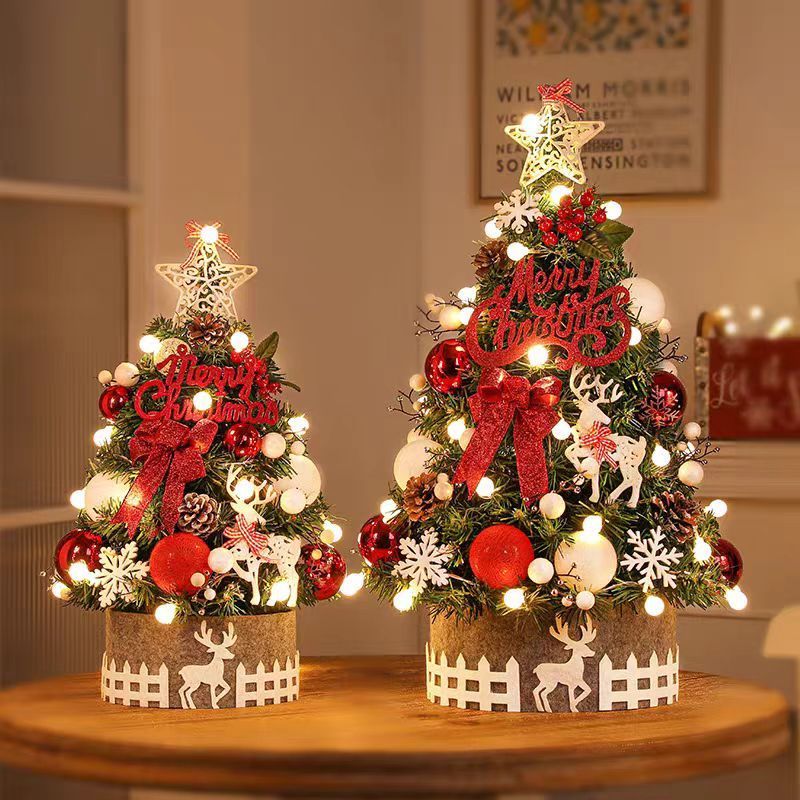 60cm hot sale best selling table Christmas Tree with white heavy snow flock