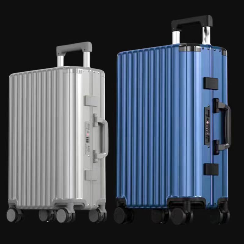 2024 new Pure metal suitcase  aluminum magnesium alloy luggage case sets large capacity aluminum frame with TSA code lock