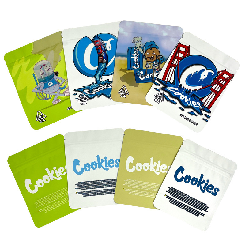 In stock gummies snack plastic packaging 3.5g soft touch smell proof zip lock die cut mylar pouch bags