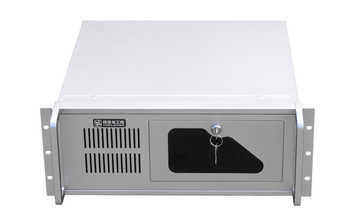 4U4508E - Silver 4U Industrial Control Case 1 3.5-inch Floppy Drive Position/2 5.25-inch Optical Drive Positions