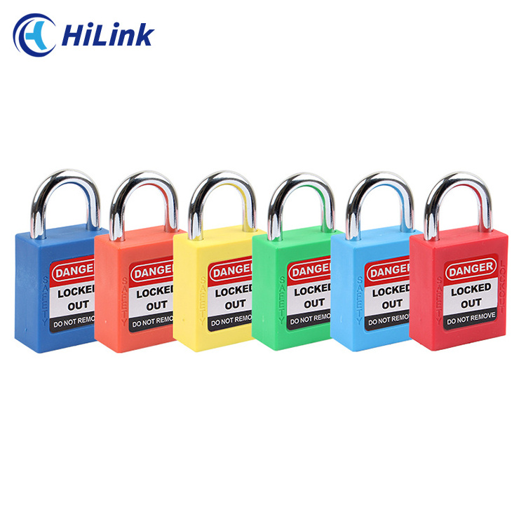 For Industrial Equipment Overhaul Prohibited Operation Warning,OEM 25mm Short Steel Shackle Lock Safety Lockout