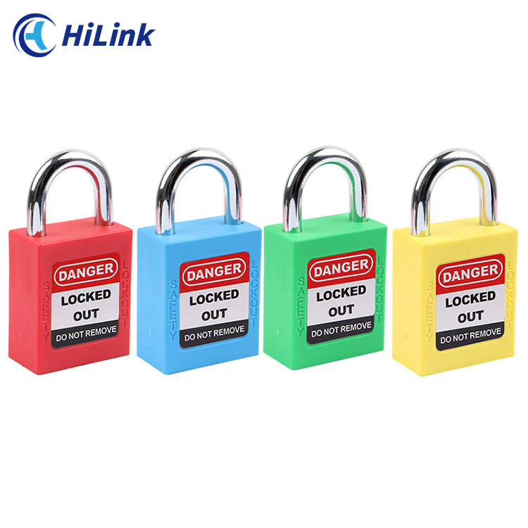 For Industrial Equipment Overhaul Prohibited Operation Warning,OEM 25mm Short Steel Shackle Lock Safety Lockout