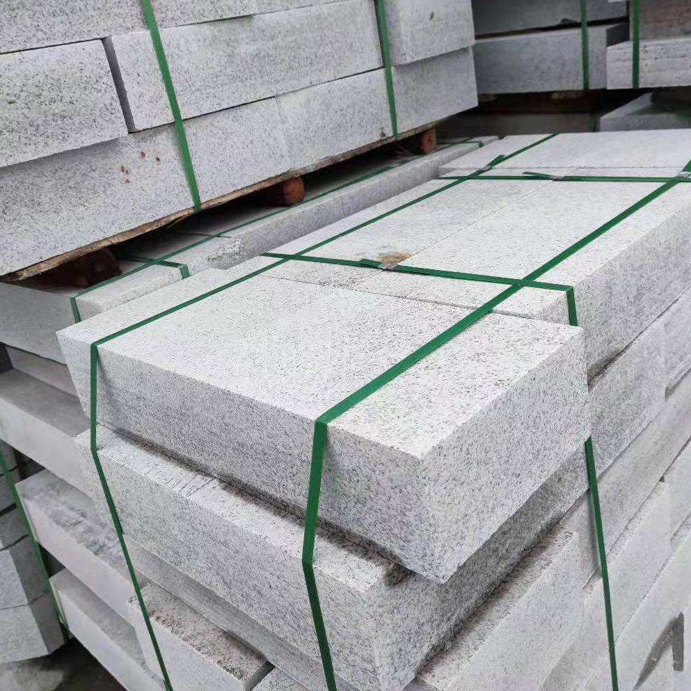 Wholesale Grey Granite Floor Tiles Treads and Risers Stairs Staircases and Steps Natural Stone White Grey Granite Paving Stone