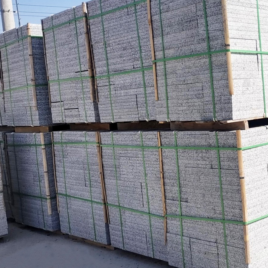 Wholesale Grey Granite Floor Tiles Treads and Risers Stairs Staircases and Steps Natural Stone White Grey Granite Paving Stone