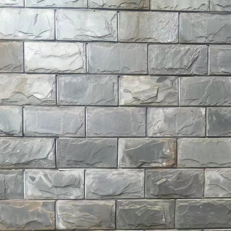 Wholesale Natural Stone Veneer Mushroom Surface Wall Cladding Rust Slate Walls Tiles For Exterior Apartment Mushroom Tile