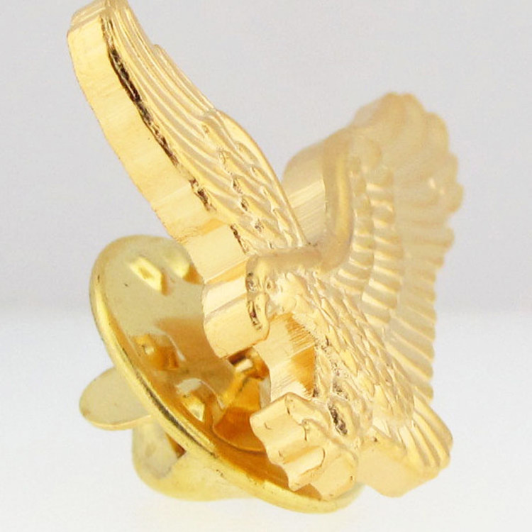 custom made metal gold silver bronze enamel pin eagle badge pin and badge