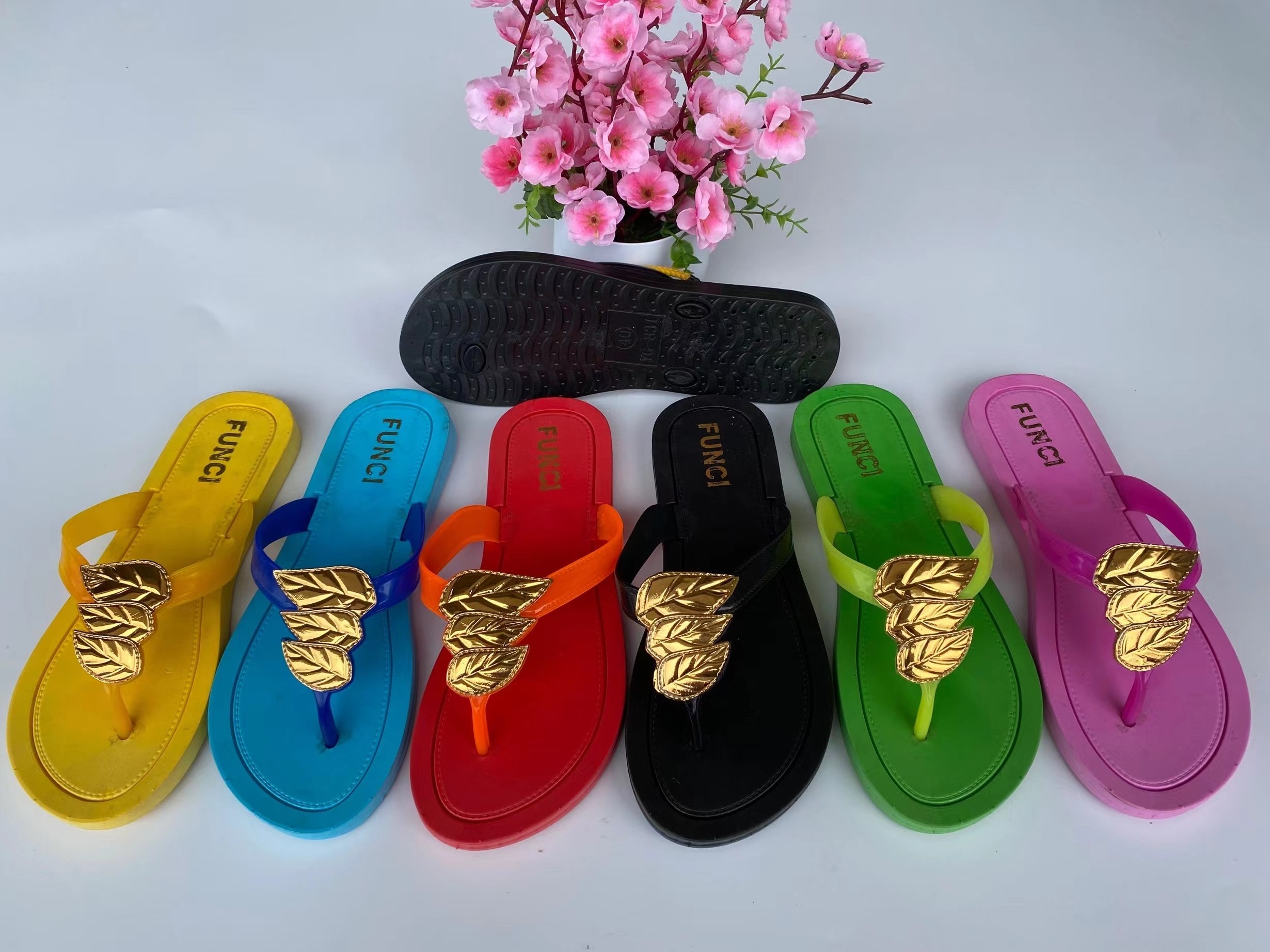 Printing Men Flip Flops Summer Slipper Beach Women's Flip-flops Slippers Out Sole Women's Flip Flops PVC Printed