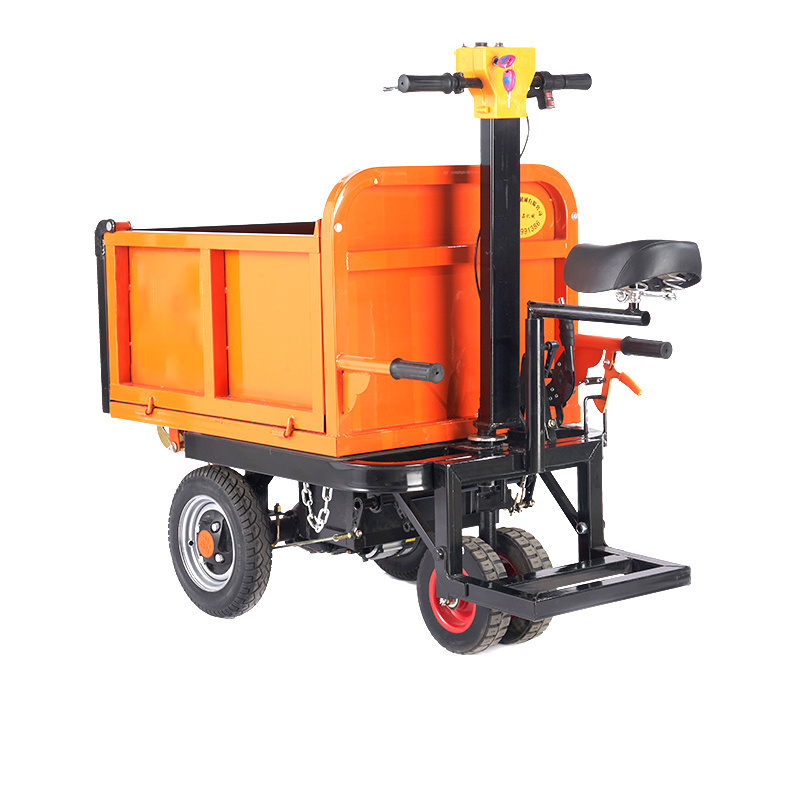 Good quality Electric Battery Power electric wheelbarrow self loading Barrow Mini Dumper with 3 wheels