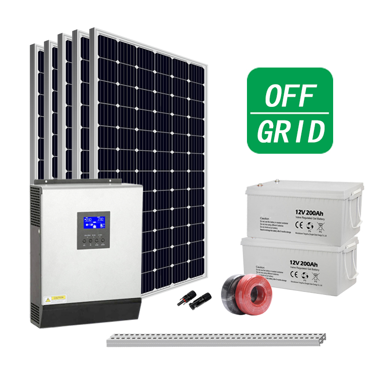 Off Grid Hybrid Solar System 8KW 10KW 12KW 15KW Battery Storage Solar Kit with Hybrid Inverter Sol Ark