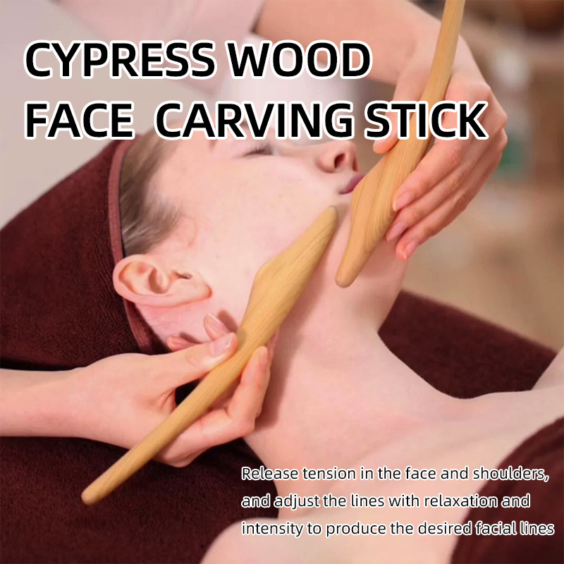 2024 Natural Wooden Gua Sha Board Stressed-out Worker Lymphatic Drainage  Wood Therapy Massage Tools Face Body Sculpting Tool