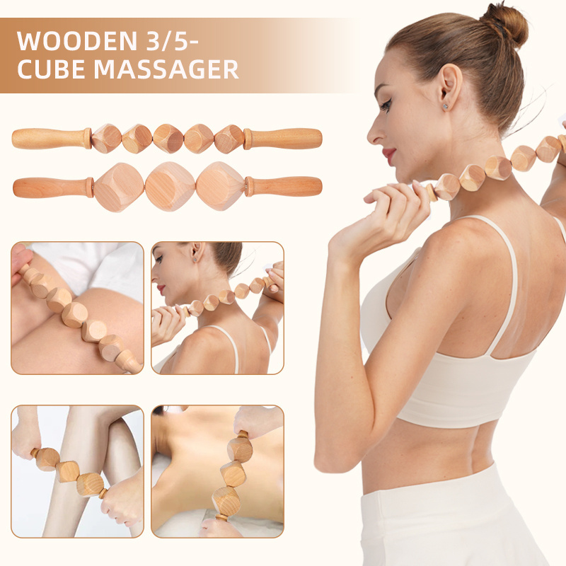 (Golden Verified Supplier)wood massage tools set  GuaSha Tools  Body Guasha Set anti cellulite massager Wood therapy massage