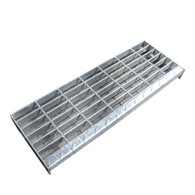 Galvanized Stair Steps Steel  Steel Treads Outdoor Steel Bar Grating Steps Industrial stair treads