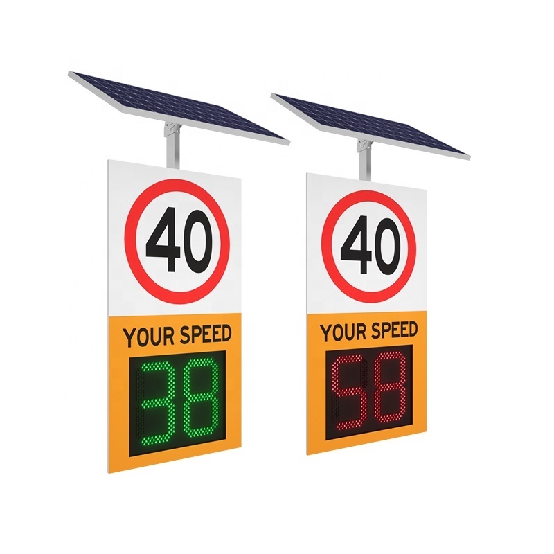 High Quality Road Safety Traffic Signal Portable Solar Radar Speed Limit Sign