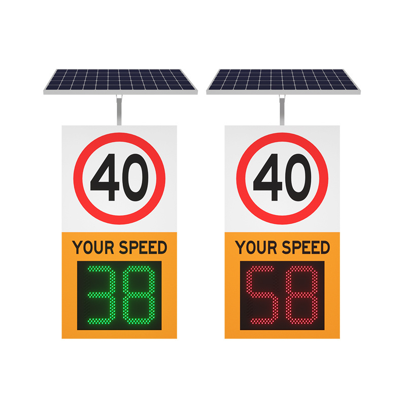 High Quality Road Safety Traffic Signal Portable Solar Radar Speed Limit Sign