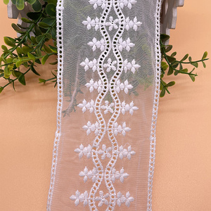 Supplier wholesale milk silk screen cloth embroidery women's dress decorative lace accessories lace trim ribbon