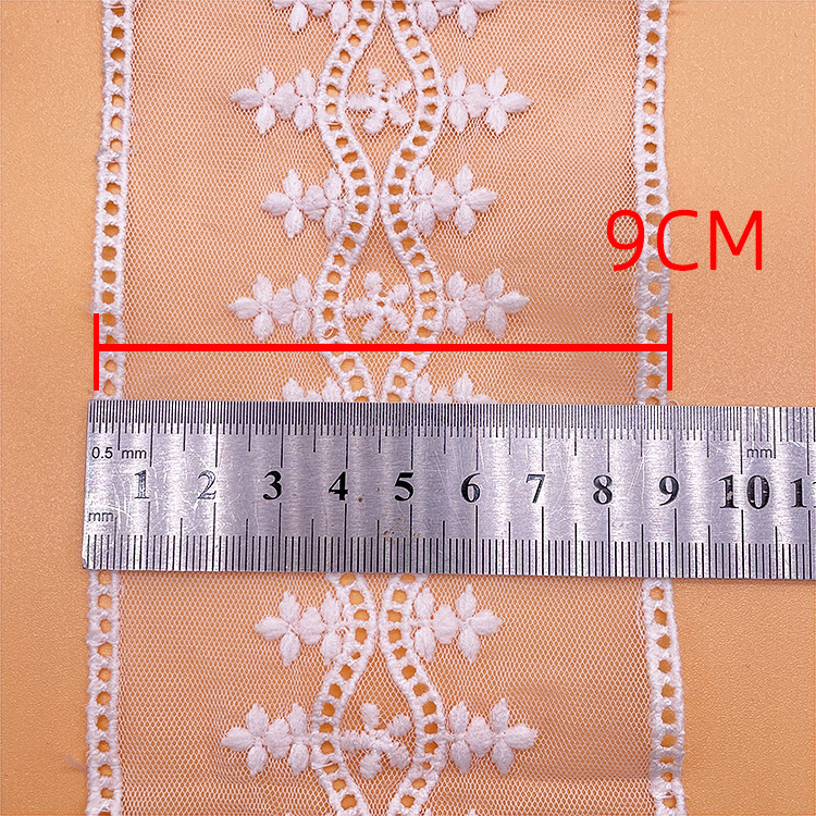 Supplier wholesale milk silk screen cloth embroidery women's dress decorative lace accessories lace trim ribbon