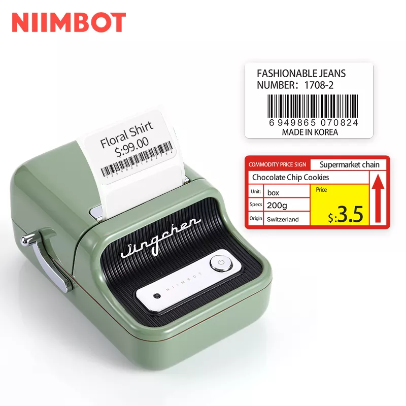 Niimbot B21 Barcode QR Code Sticker Label Portable Printer Jewelry Thermal Sticker Mini Barcode Label Printer