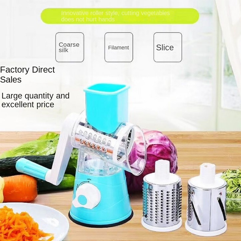 Hand Crank Vegetable Cutter Multifunctional Hand Crank Roller Type Vegetable Cutting Household Kitchen Shredder