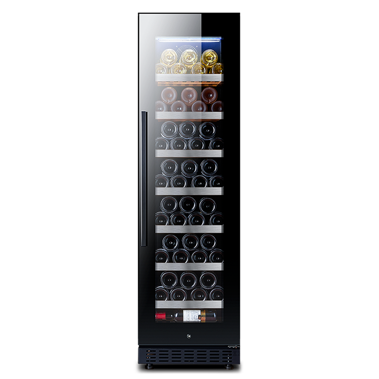 Freestanding Glass Display Single Doors Beverage Wine Refrigerator With Lock