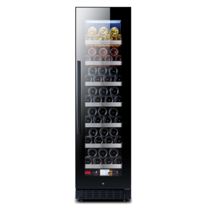 Freestanding Glass Display Single Doors Beverage Wine Refrigerator With Lock