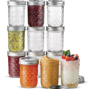 Diamond-diamond caviar glass Mason jar