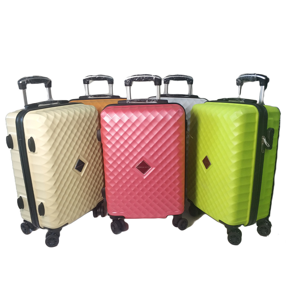 2023 Hot Sale Luxury ABS Luggage Suitcase Travel 3 Piece Sets With Removable Wheels In Saudi Arabia With Big Logo