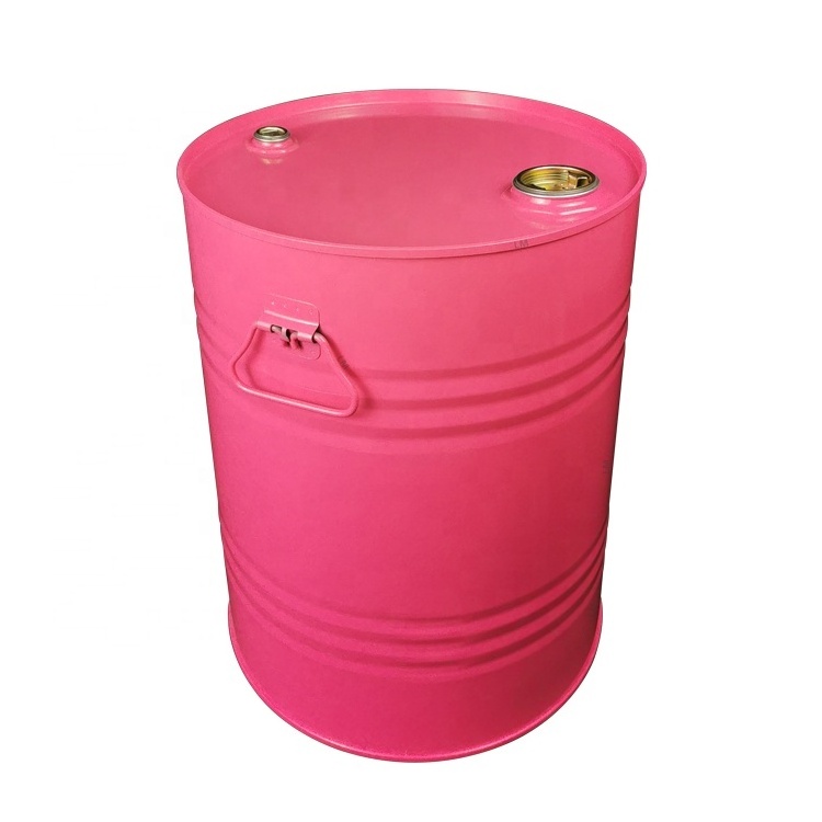 Steel 50L Drum Metal Recyclable Pink Oil Barrel Pail Screw Top Bucket For Petrol