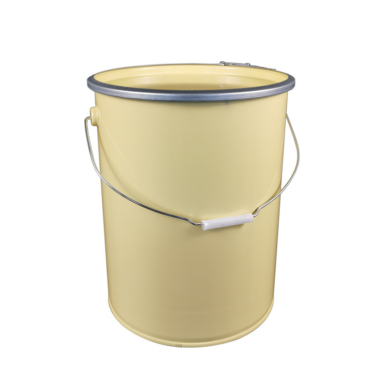 Steel 5 gallon 20L Empty Sturdy Chemical Bucket Drum Barrel Pail With Smooth Lid Recyclable