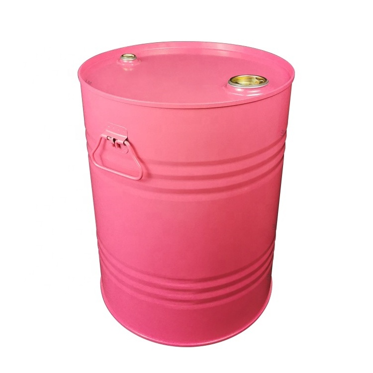 Steel 50L Drum Metal Recyclable Pink Oil Barrel Pail Screw Top Bucket For Petrol