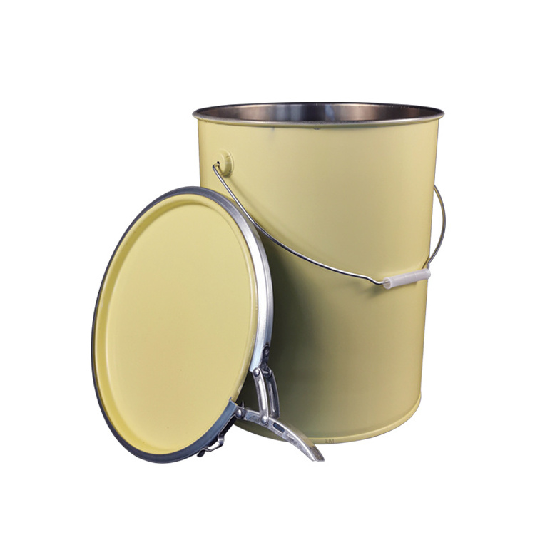 steel 20L empty chemical buckets drum barrel pail handheld 5 gallon with lid  recyclable and easy to use