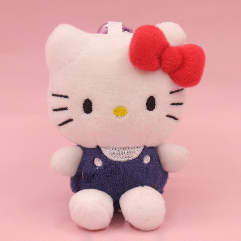 New kawaii Sanrio 10cm Hello Kt Plush Keychains Classic Kitty Designs Soft Plushie Cartoon keychain toys for girls