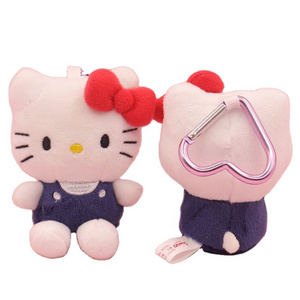 New kawaii Sanrio 10cm Hello Kt Plush Keychains Classic Kitty Designs Soft Plushie Cartoon keychain toys for girls