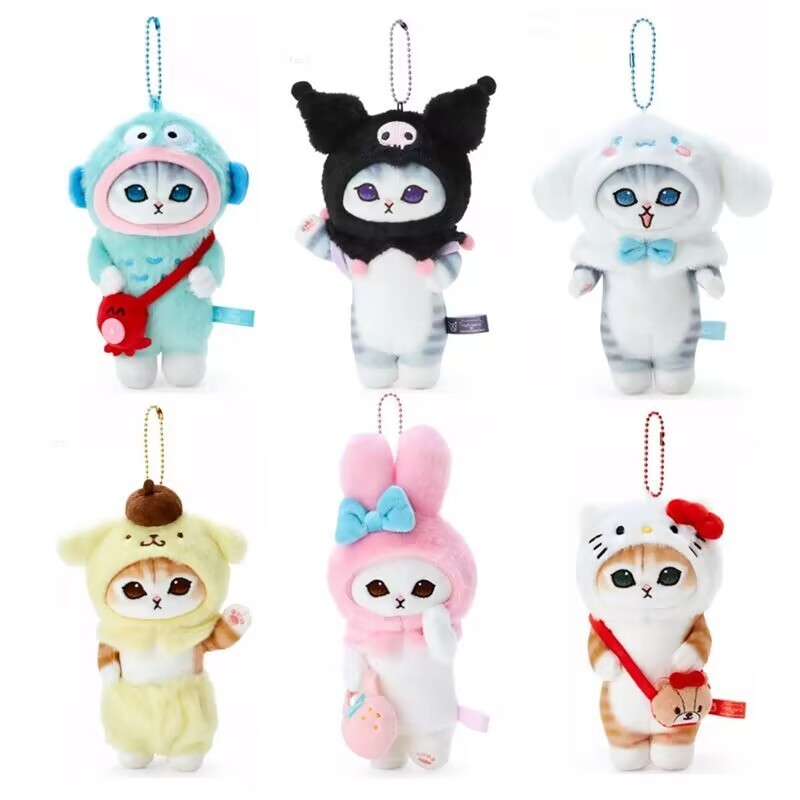 Hot Selling Cute Sanrio Kulomi Pendant Plush Doll Cinnamon Dog Figurine Meletti Backpack Bag Hanging Ornaments Keychain